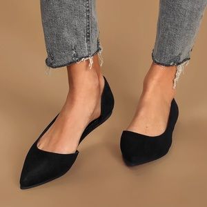 Gianni Bini D’Orsay Black Point Toe Flats size 11